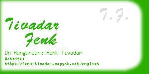 tivadar fenk business card